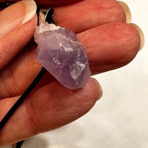 Amethyst natural stone Pendant Necklace